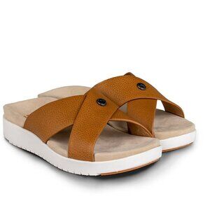 Kuru Breeze Comfort Slides On Sandals Women Size 11 Arch Support Heel Hugging